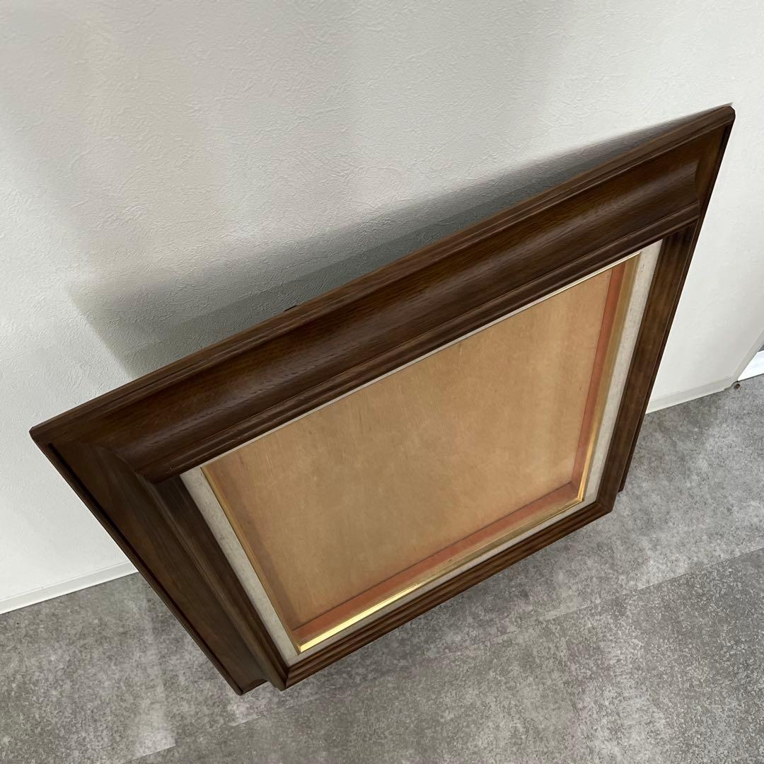 新品未使用 ダークブラウン 油彩額縁 木製フレーム 8号