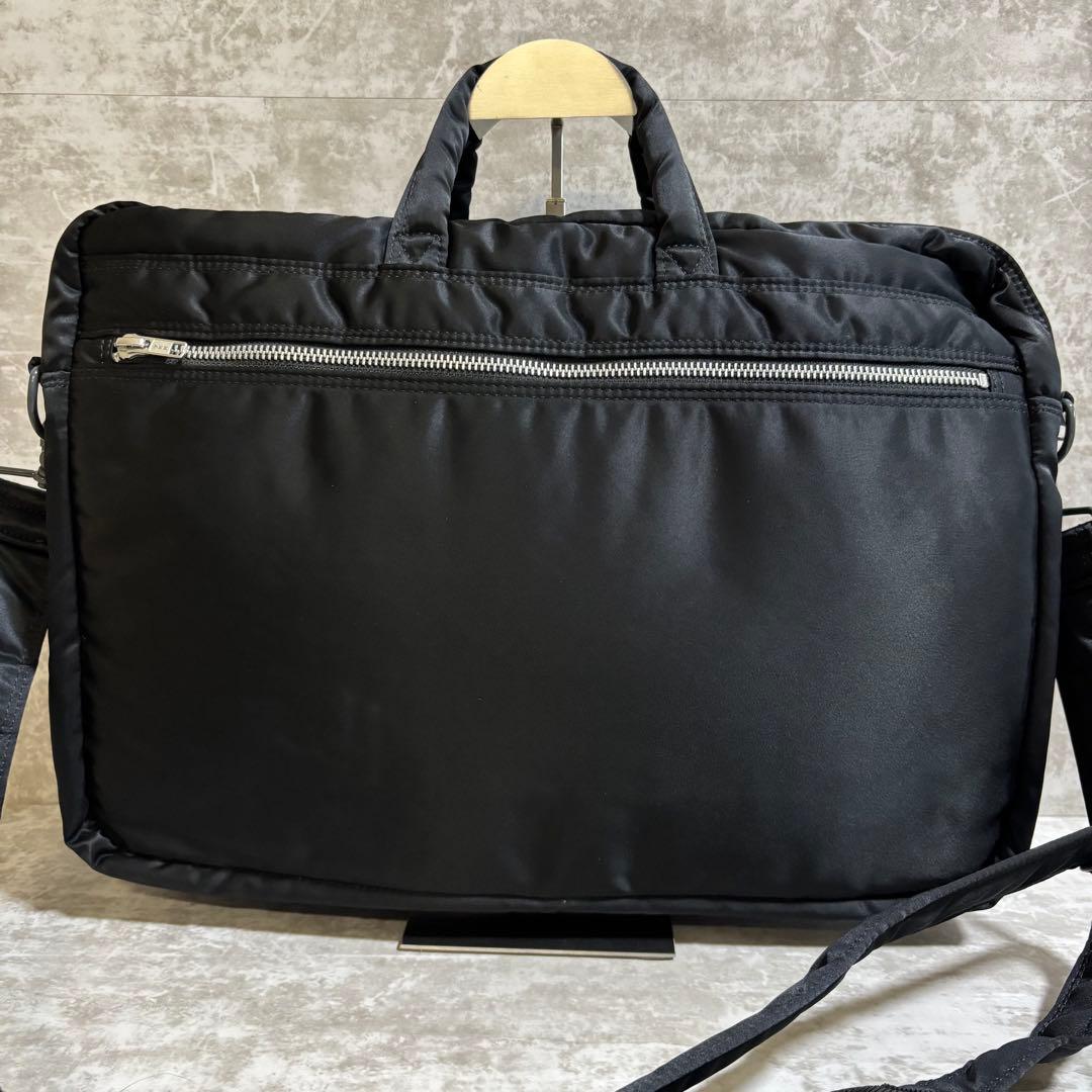 H208 美品✨ポーター　タンカー　ビジネスバッグ　2way ブラック　大容量