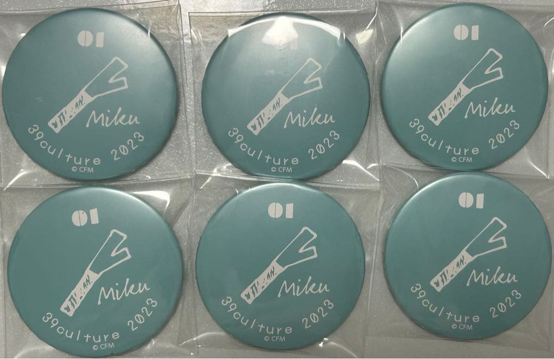 39culture 2023 初音ミク ロゴ 缶バッジ スピードくじ