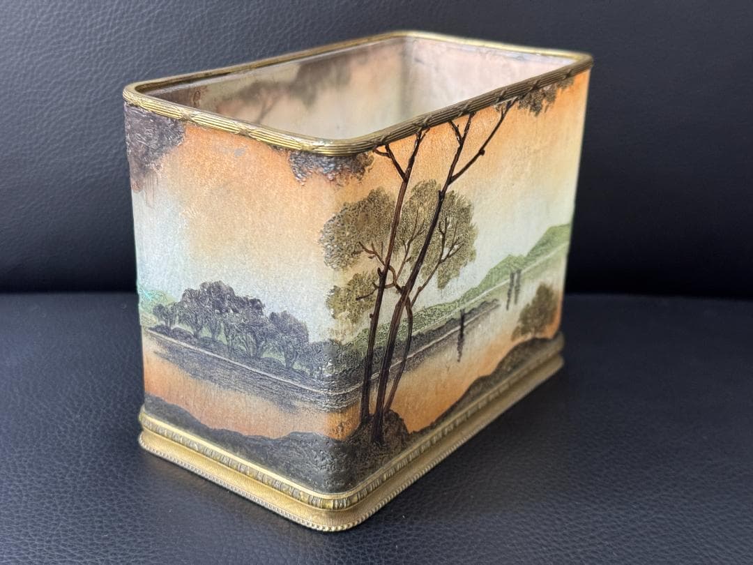 【工芸品】ルグラ Legras フラワーベース 「湖畔」