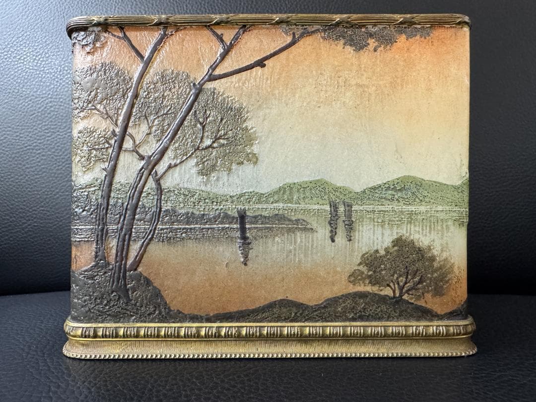 【工芸品】ルグラ Legras フラワーベース 「湖畔」