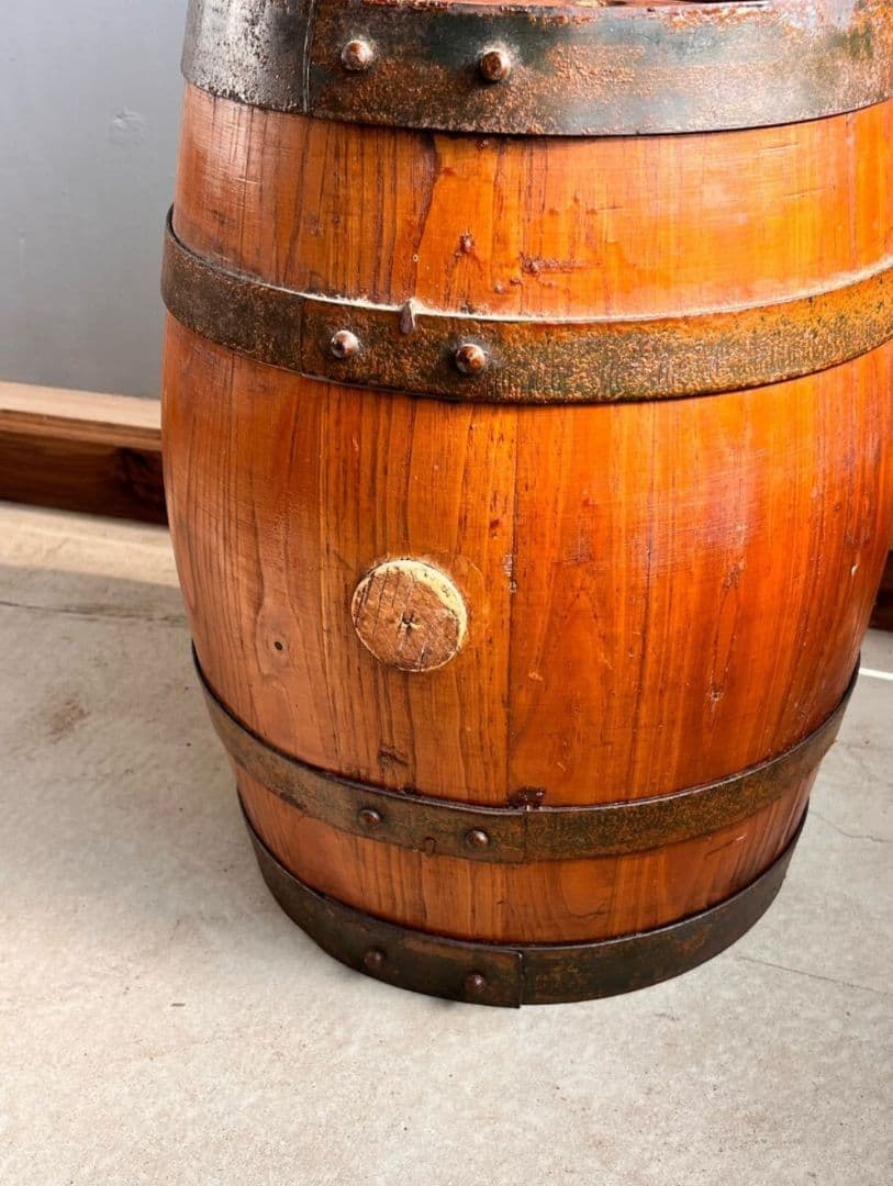 樽 ミニ樽 フランスアンティーク 台 花台 ディスプレイ 居酒屋 バー