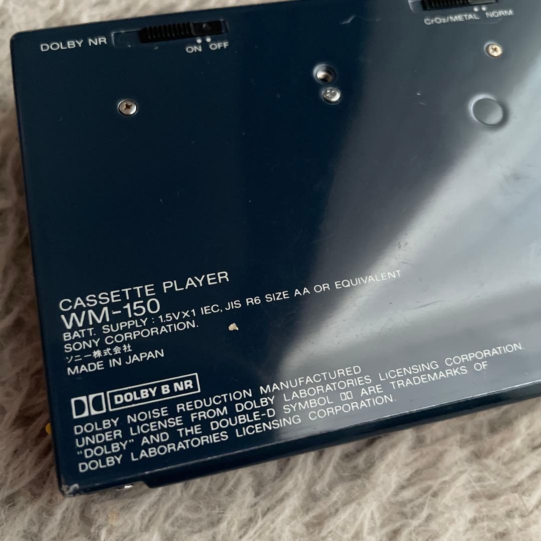 【ジャンク】SONY カセットウォークマン WM-150 ネイビー