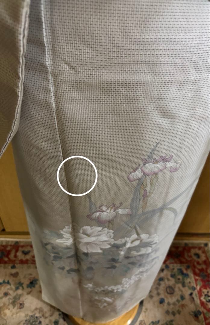 先染め　白大島　カタス式 染め柄付下げ　フェミニン♪ きもののやまと謹製