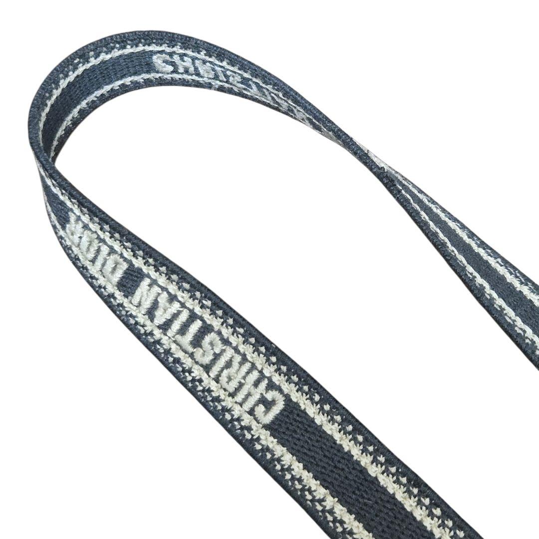 ディオール マイクロ ショルダー ストラップ エンブロイダリー キャンバス 黒