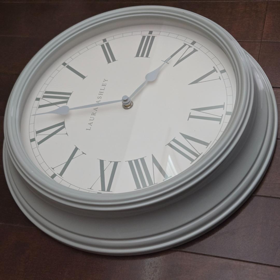 ローラアシュレイ 壁掛け時計 グレー 35cm