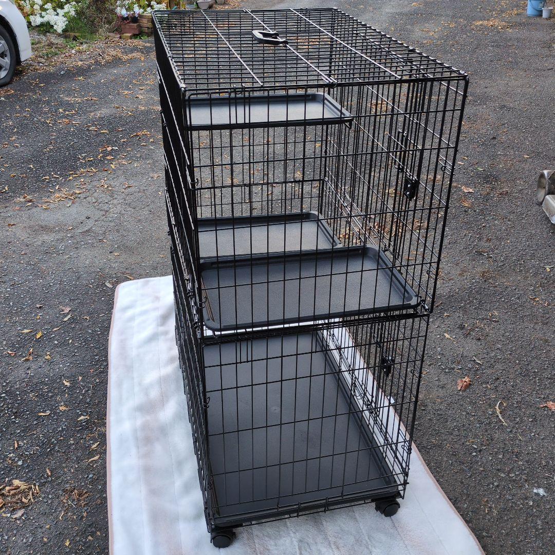 2日間使用 猫用大型ケージ Amazonベーシック品 キャットケージ