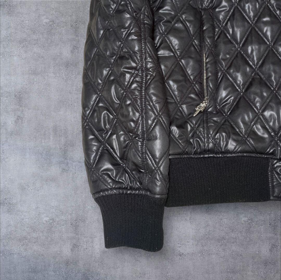 y2k 光沢 キルティング スタンド ブルゾン gimmick 短丈 お兄系