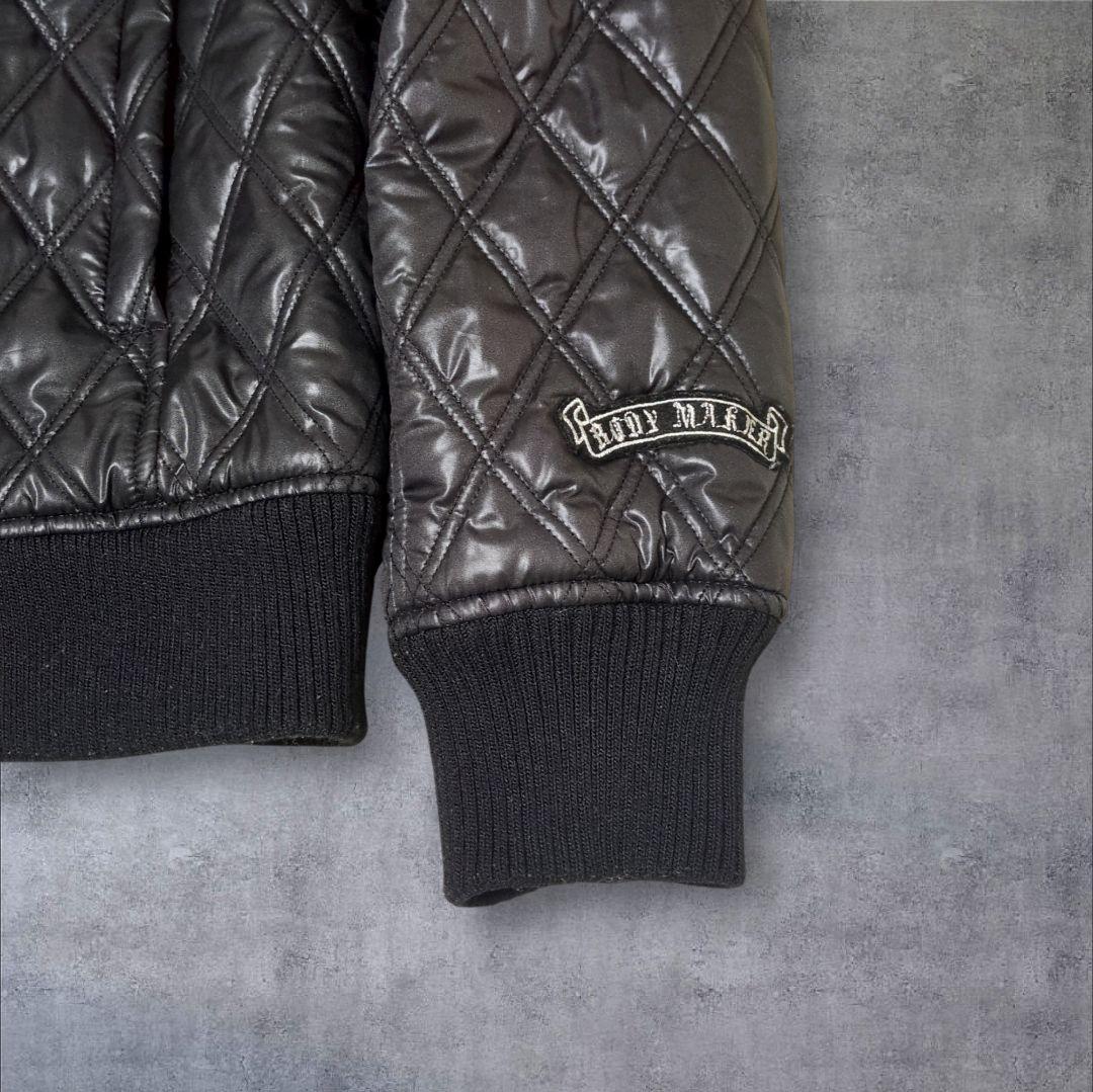 y2k 光沢 キルティング スタンド ブルゾン gimmick 短丈 お兄系