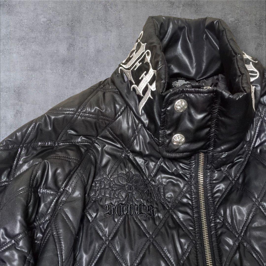 y2k 光沢 キルティング スタンド ブルゾン gimmick 短丈 お兄系