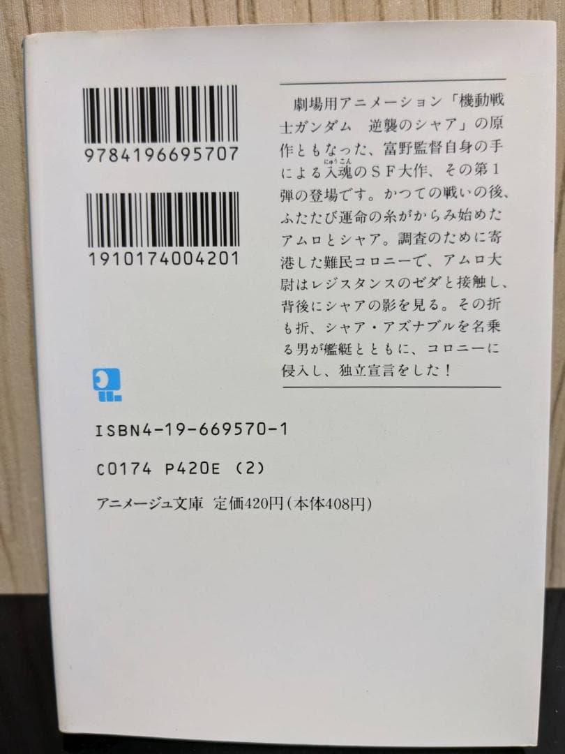 ★背表紙揃い★【アニメージュ文庫版（旧版）】機動戦士ガンダム逆襲のシャア 全３巻