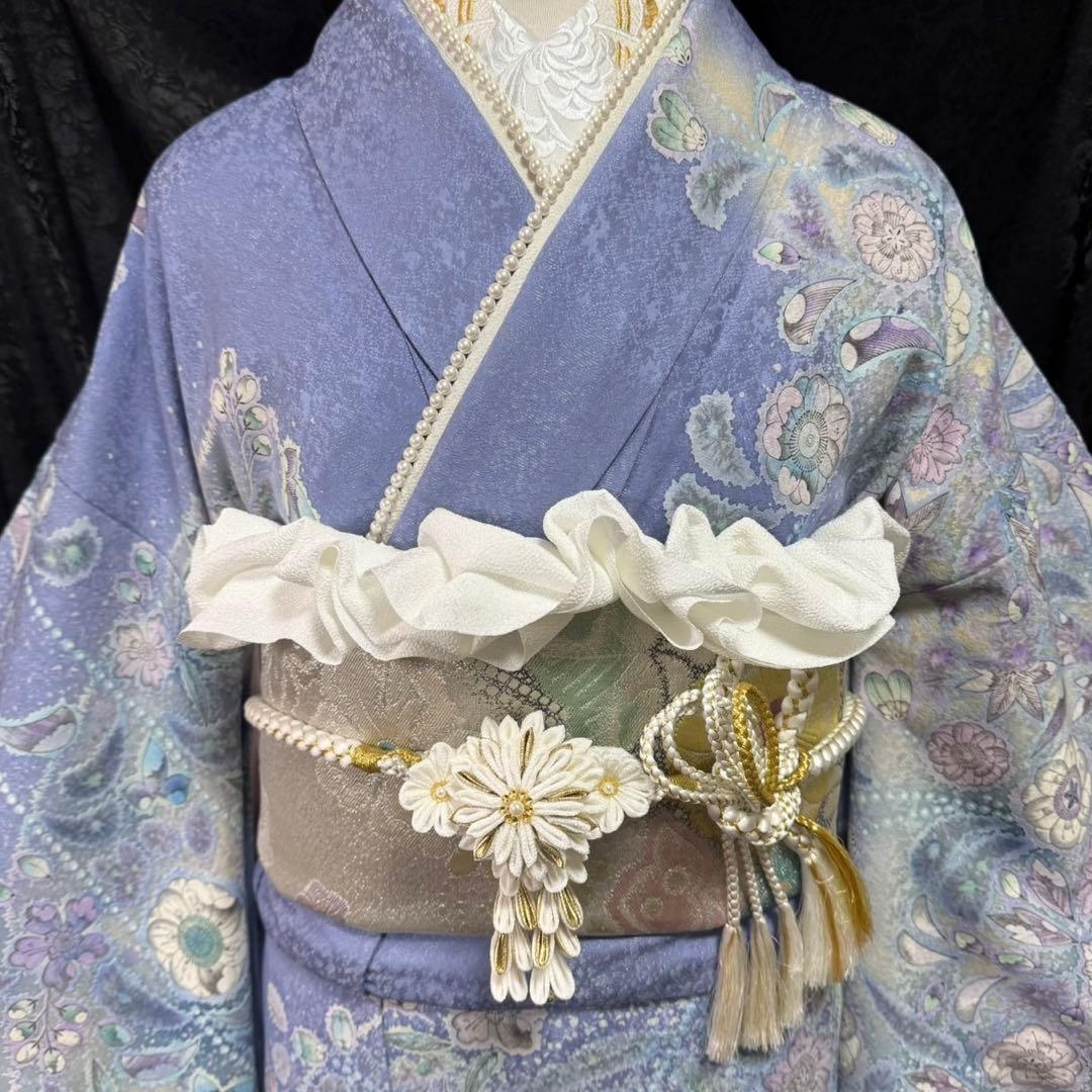 美品　辻が花　銀通し　辻ヶ花　ぼかし　逸品　フルセット　振袖　振り袖