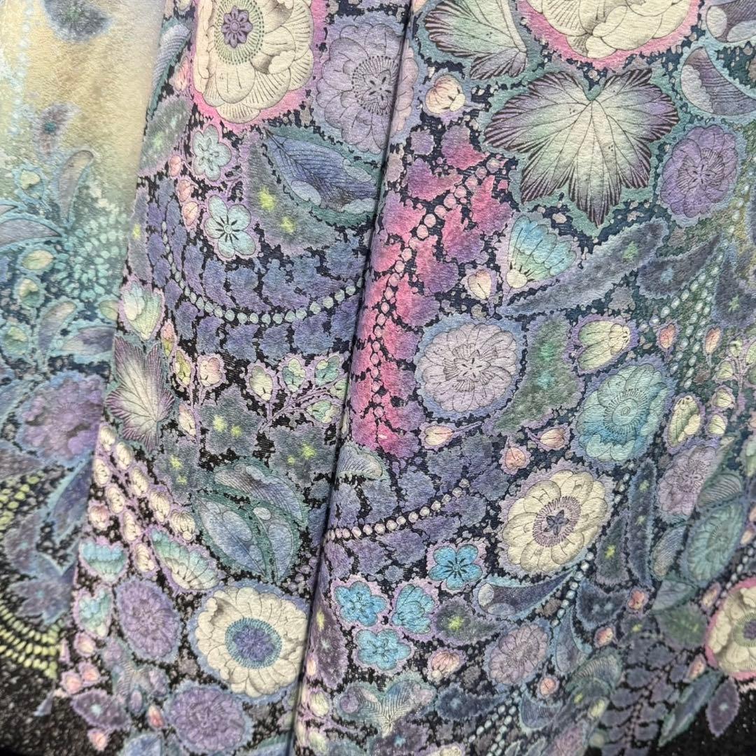 美品　辻が花　銀通し　辻ヶ花　ぼかし　逸品　フルセット　振袖　振り袖
