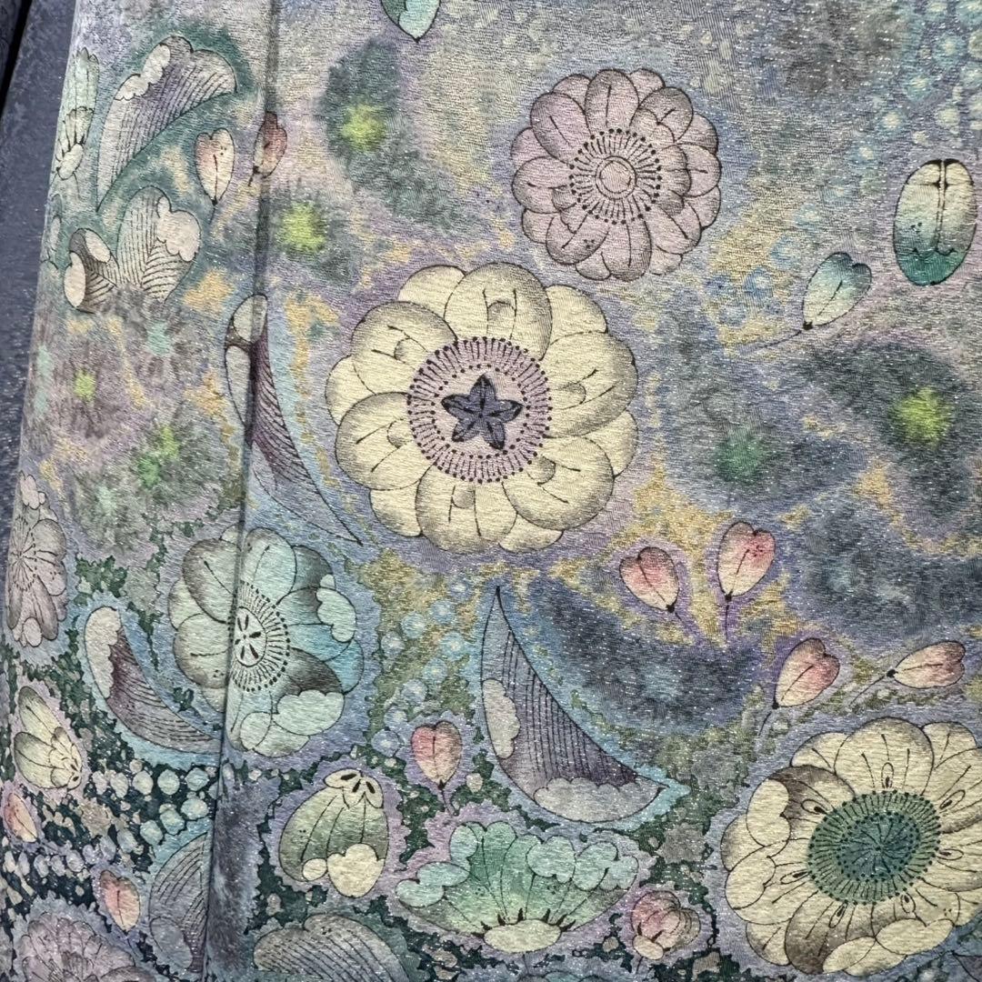 美品　辻が花　銀通し　辻ヶ花　ぼかし　逸品　フルセット　振袖　振り袖