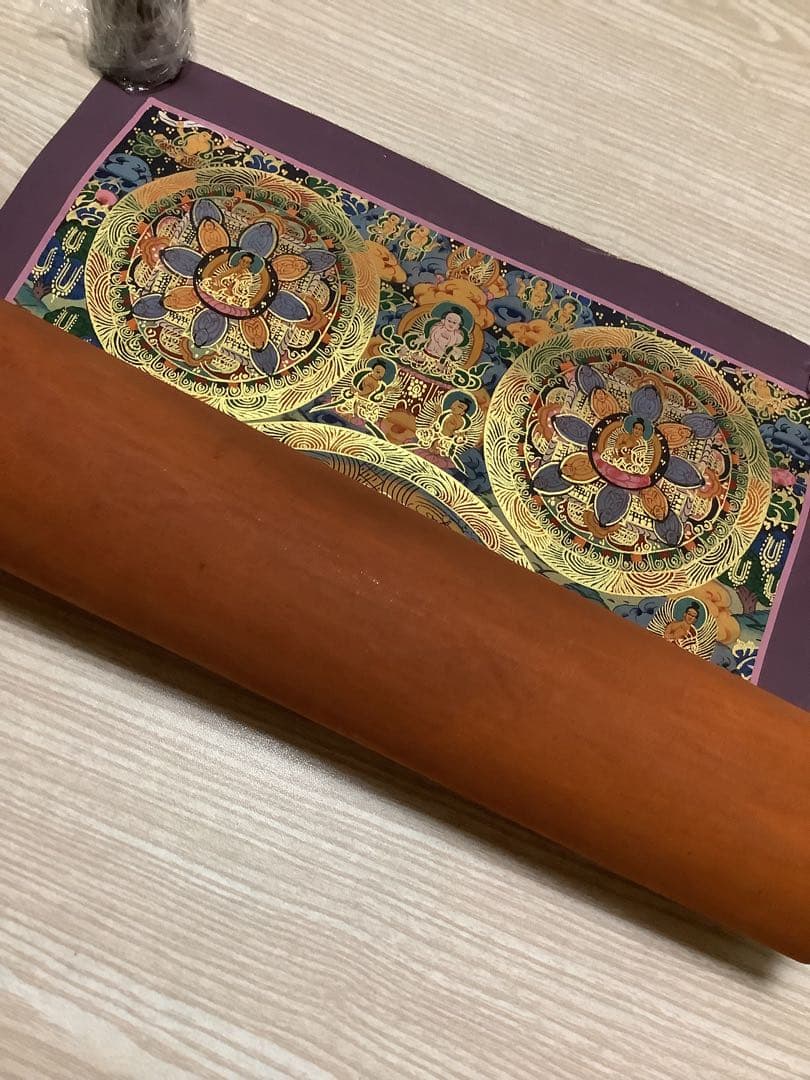 《 チベット密教　新品　1点物 》 手描き　曼荼羅　仏陀　釈迦　仏画　仏教　f6