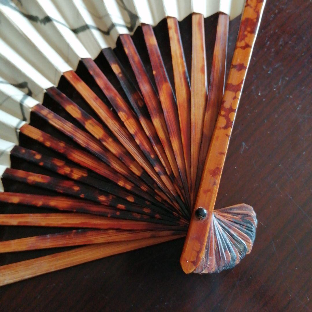 斉白石　海老画扇子