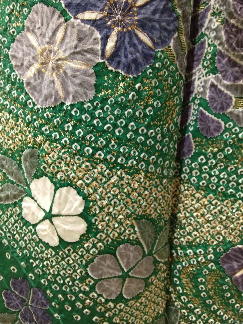 振袖フルセット、正絹絞り辻が花、成人式、重ね衿、帯揚げ帯締め、膨れ袋帯、襦袢