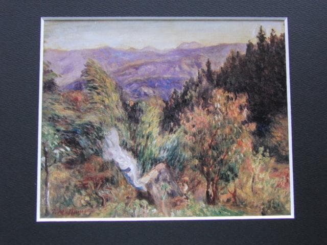 正宗得三郎、「風景」、希少な額装用画集より、新品高級額装付