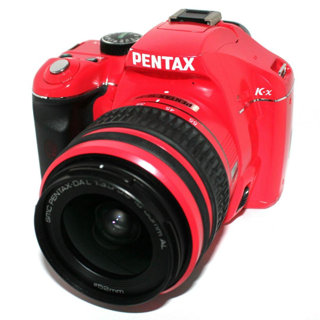 PENTAX K-x デジタル一眼レフカメラ レッド iPhone転送✨完動品✨