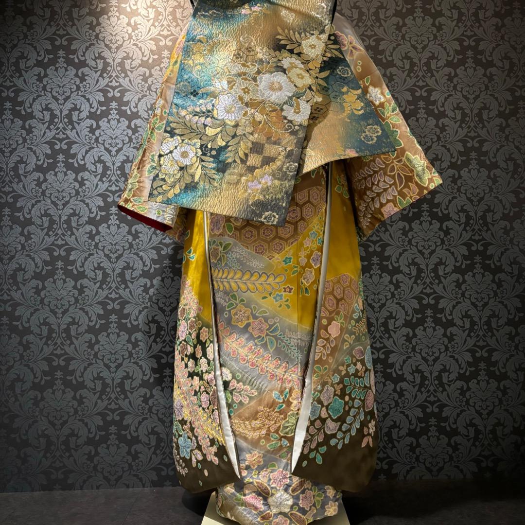 美白　辻ヶ花　金通し　花絞り　染分け　逸品　振袖　フルセット 振り袖