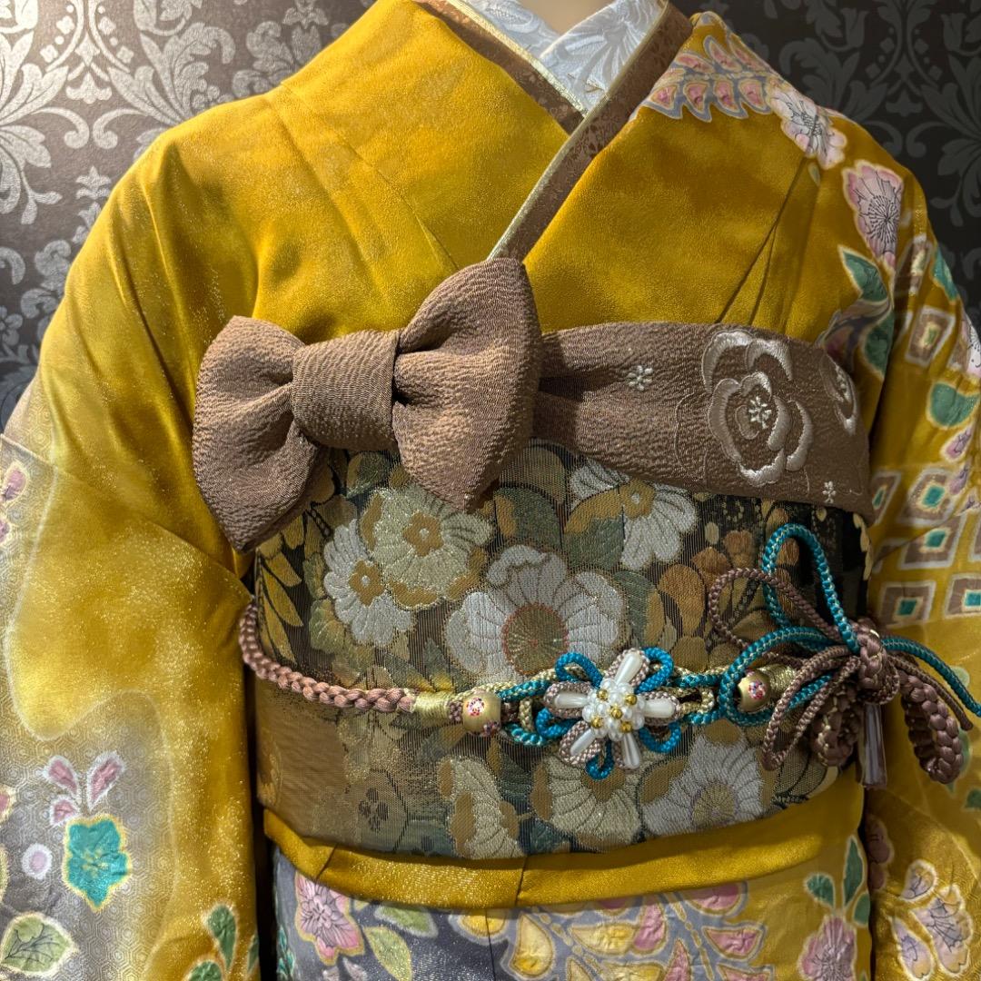 美白　辻ヶ花　金通し　花絞り　染分け　逸品　振袖　フルセット 振り袖