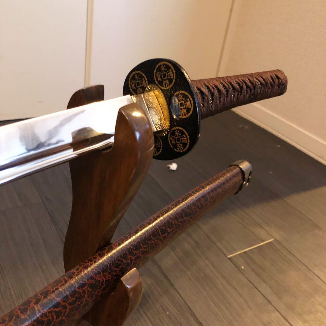 高級模造刀　刀　樋入り刀身　優波紋　本格居合刀