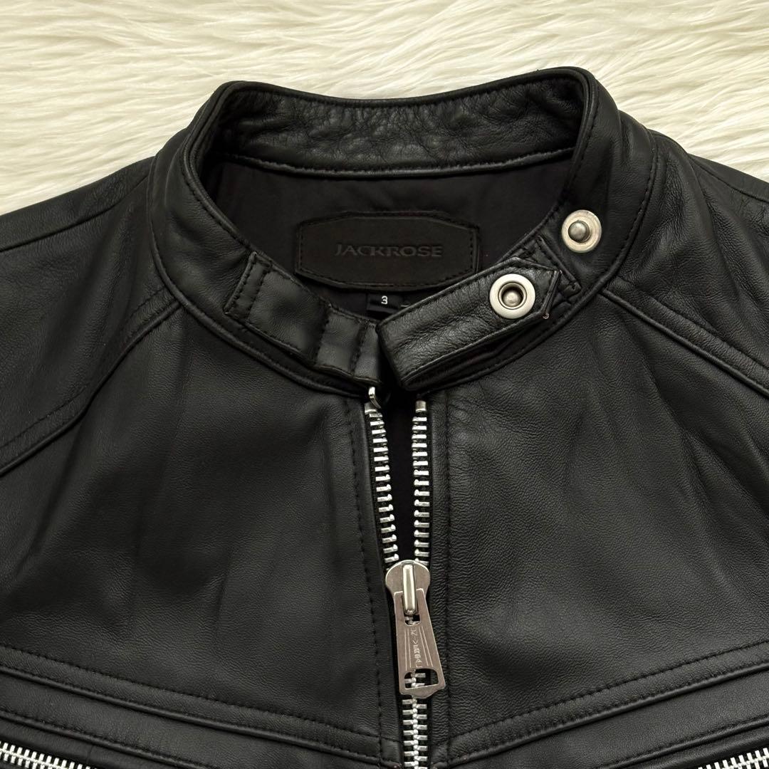 【mさま専用】JACKROSE 羊革 レザージャケット シングルライダース
