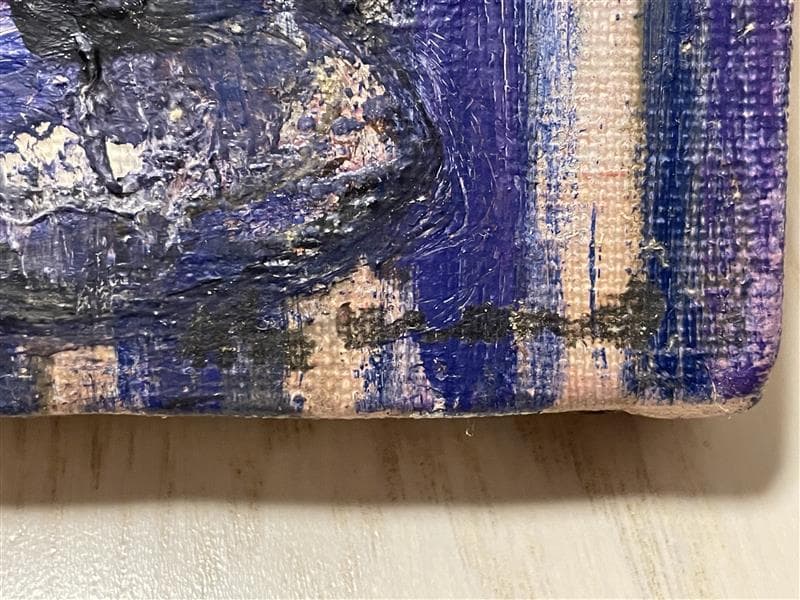 「真作」浦野光江「野菊」静物画　油彩画　額装　サイン有り　SM号