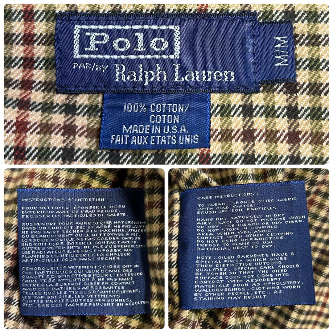 【USA製】ポロラルフローレン オイルド スイングトップ コーデュロイ襟 M