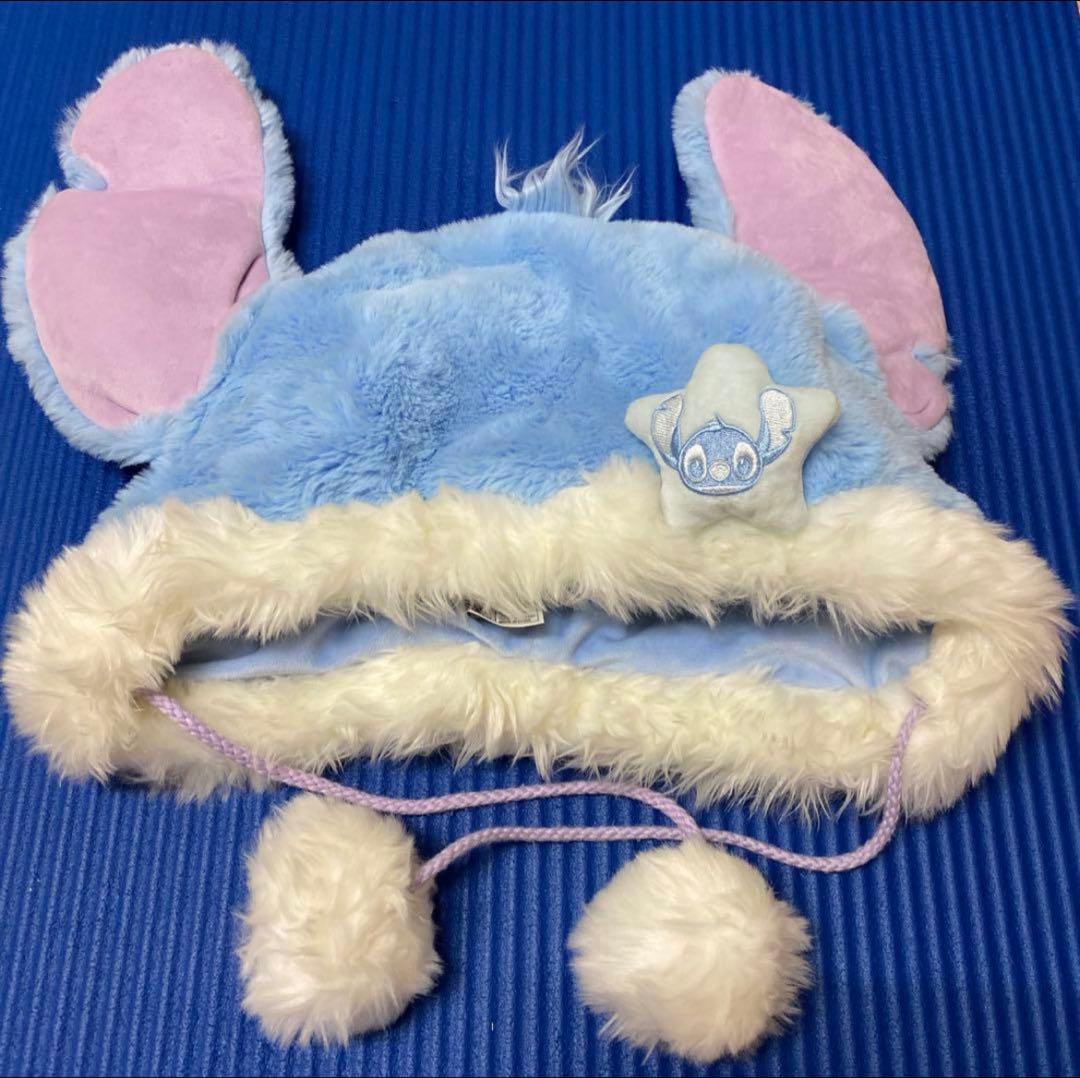 【美品】上海ディズニー ファンキャップ スティッチ＆エンジェル 2点セット