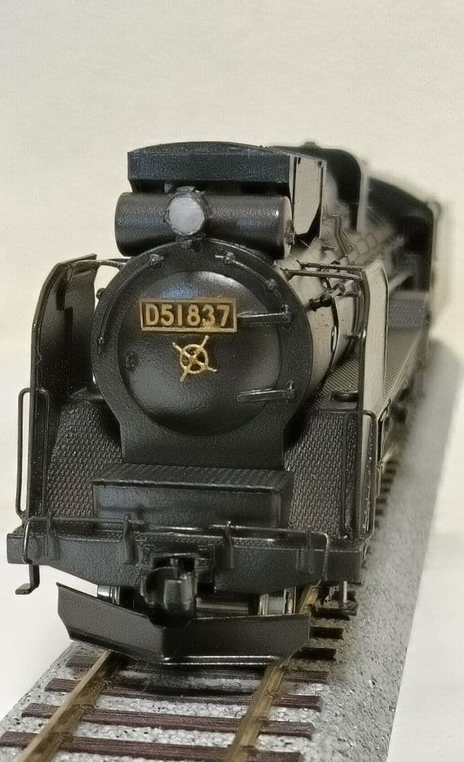 HOゲージ アダチ Ｄ51重装備蒸気機関車、メンテナンス済