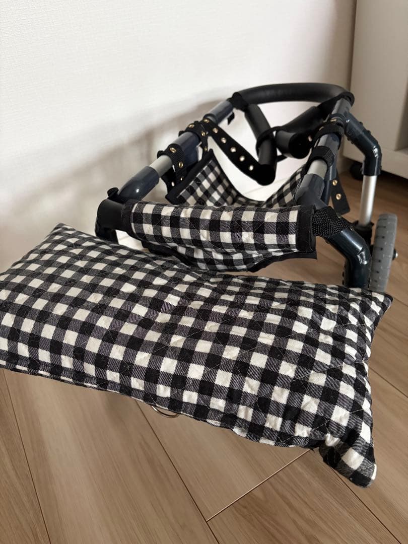犬用車いす チェック柄