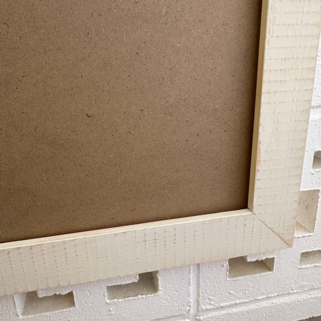 みみmama★65mm木幅ヘザーブラウンＭサイズ対応額縁★ホワイト2点