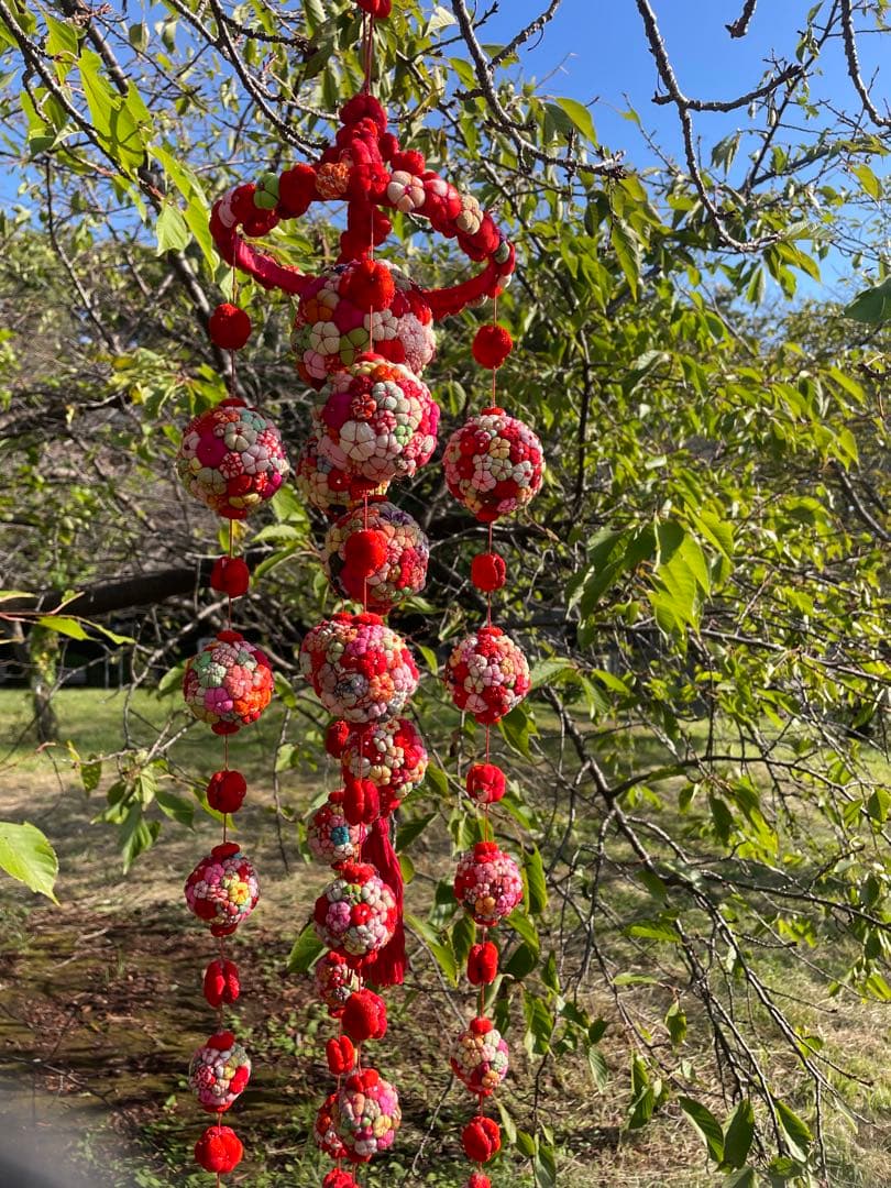 【希少レア】　ちりめん細工　吊るし飾り　雛飾り　縮緬　手毬 　七宝毬　手づくり
