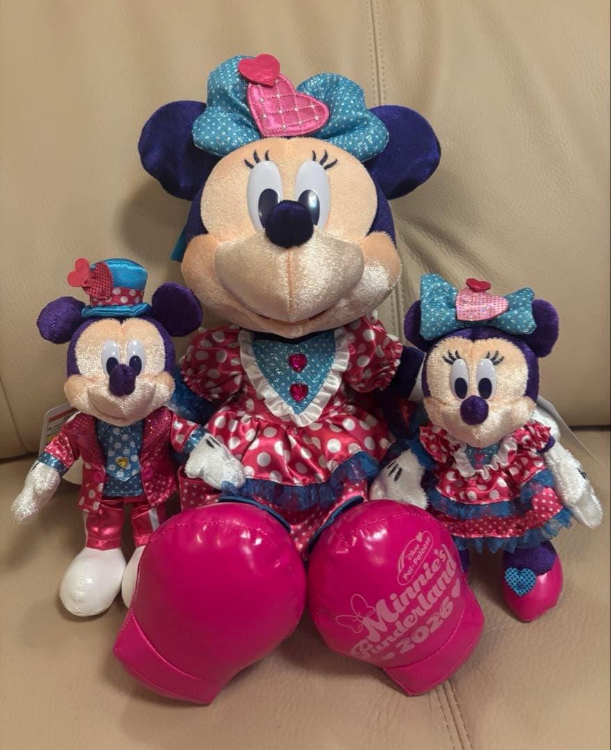 ❤︎ミニー・パルパルーザ❤︎ミニーぬいぐるみ&ミッキー&ミニーぬいぐるみバッチ❤︎