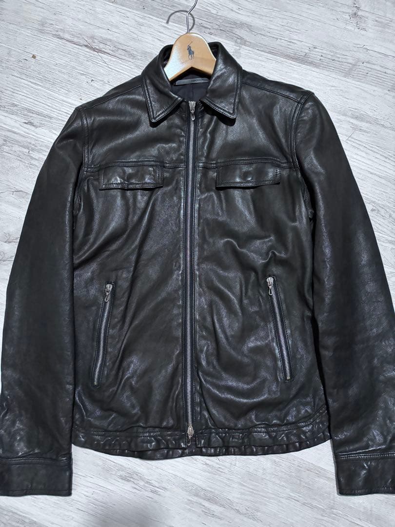 TOMORROWLAND 黒 レザージャケット 羊革　スイス製riri WZIP