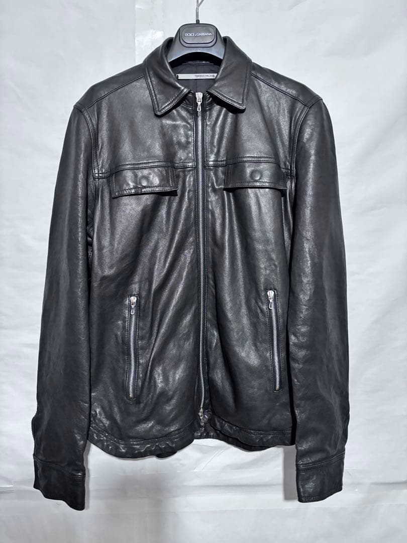 TOMORROWLAND 黒 レザージャケット 羊革　スイス製riri WZIP