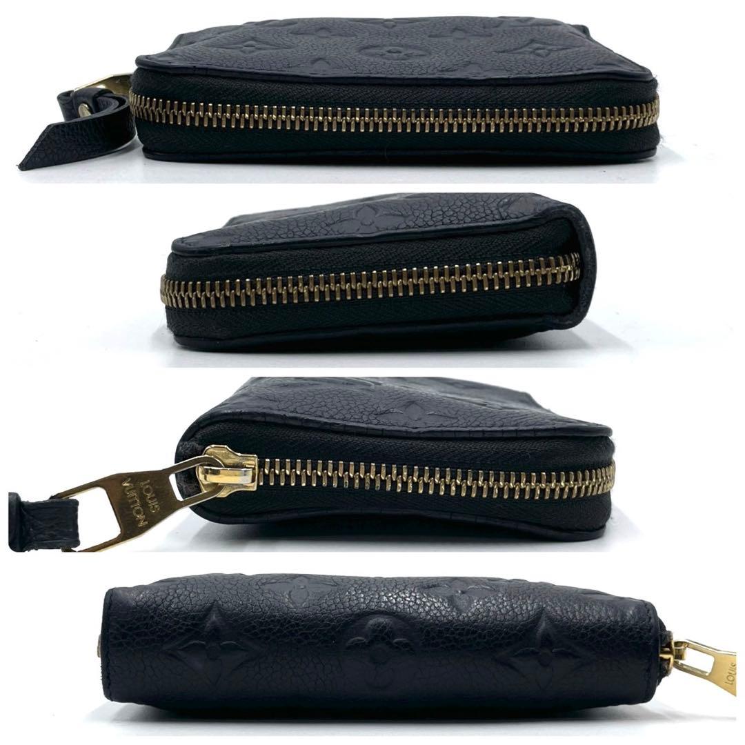 美品● ルイヴィトン アンプラント 折り財布 二つ折り ラウンドジップ ネイビー