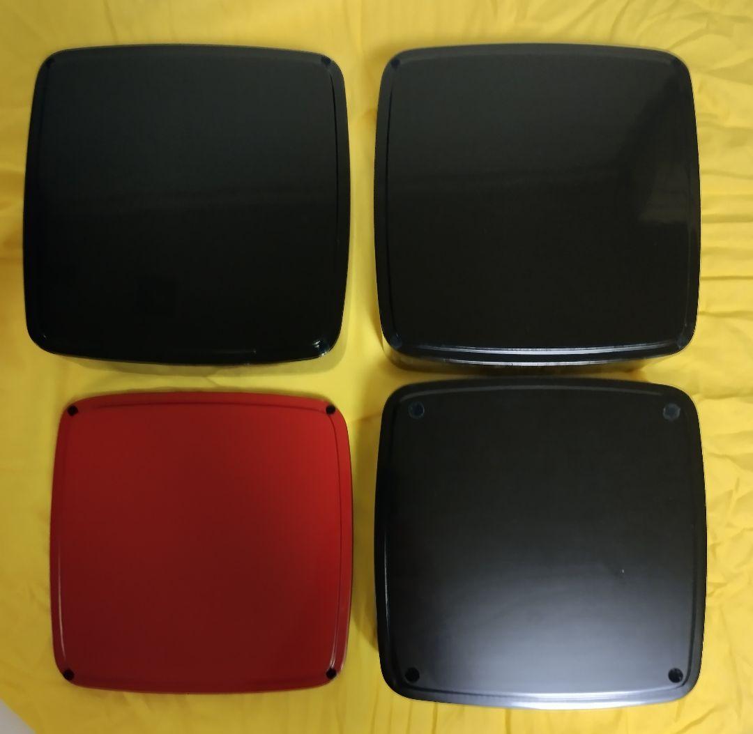 輪島塗　四君子沈金　胴張　三段重