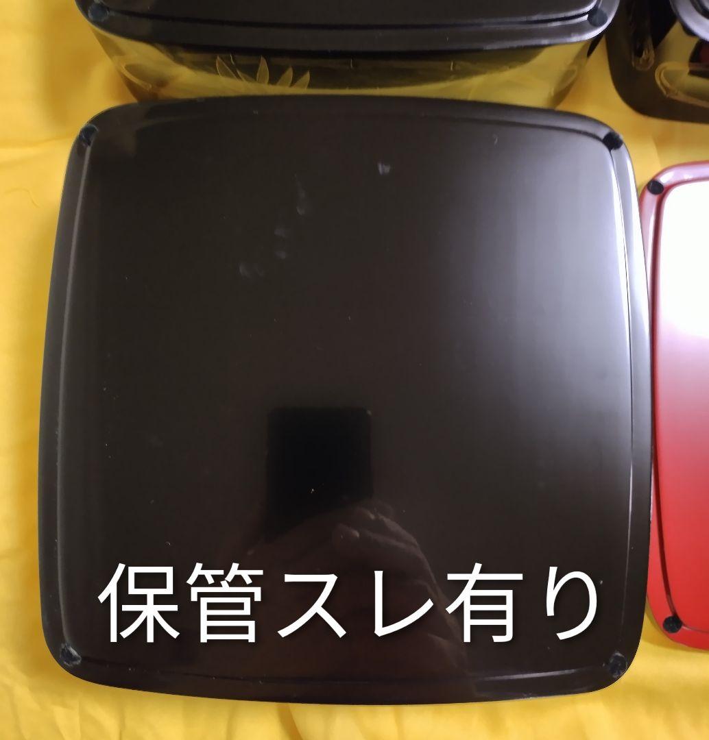 輪島塗　四君子沈金　胴張　三段重