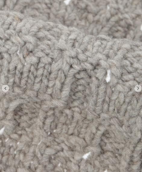 【未使用・ツハル】ペルーニット❀柄編みバラクラバ❀グレー❀TSUHARU