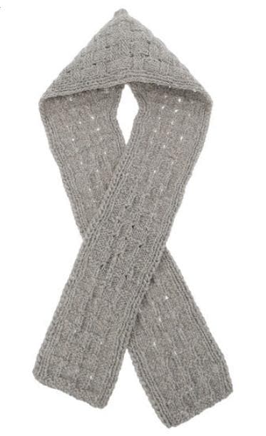 【未使用・ツハル】ペルーニット❀柄編みバラクラバ❀グレー❀TSUHARU