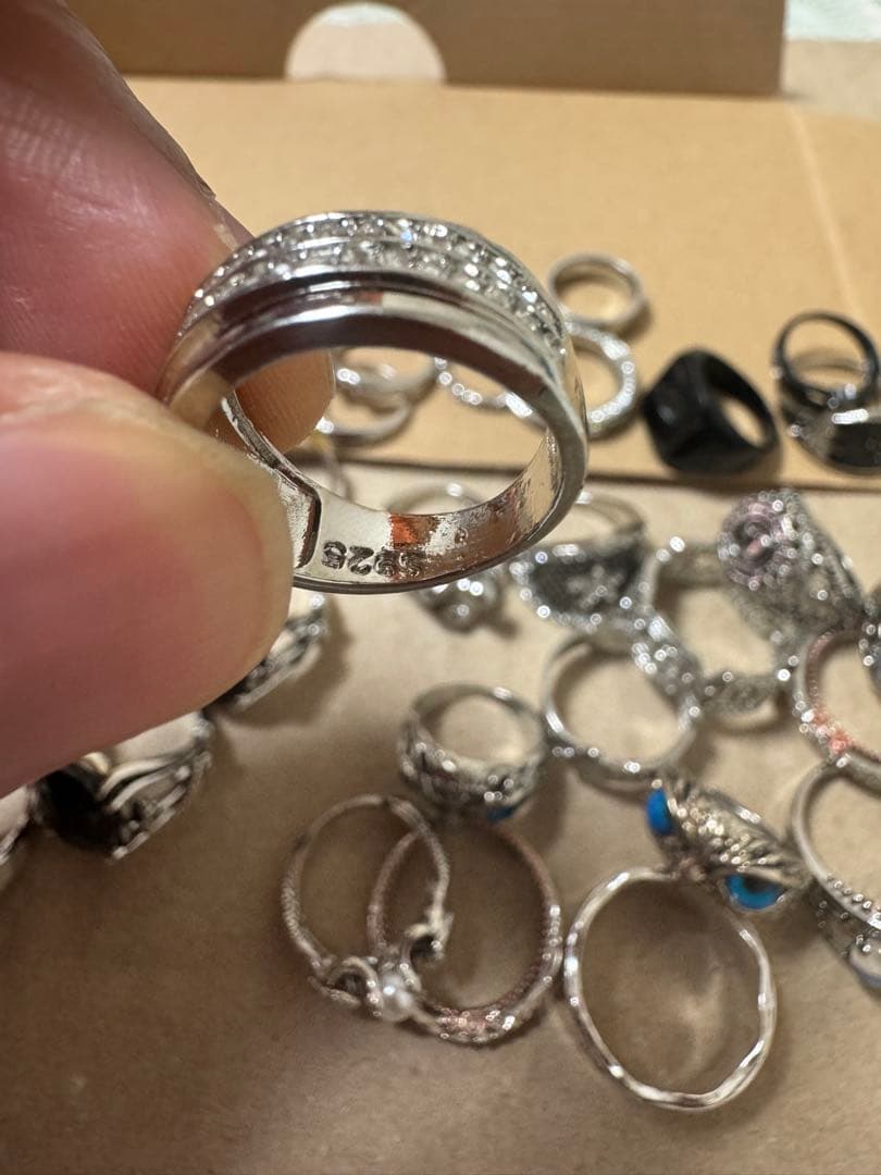 925とs925の刻印があるリング(35個)