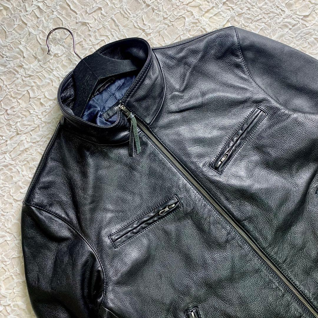 Haruf レザージャケット ライダースジャケット 牛革 LL
