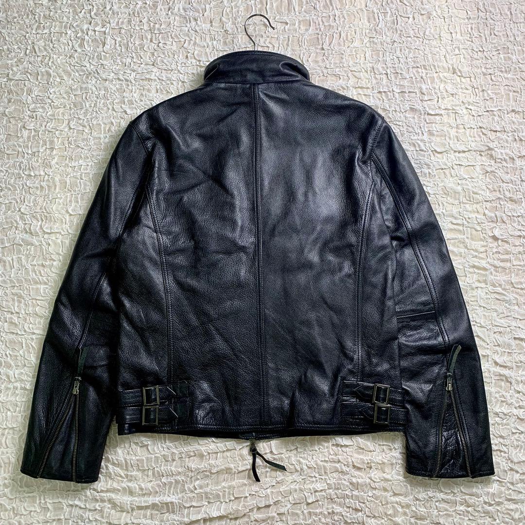 Haruf レザージャケット ライダースジャケット 牛革 LL