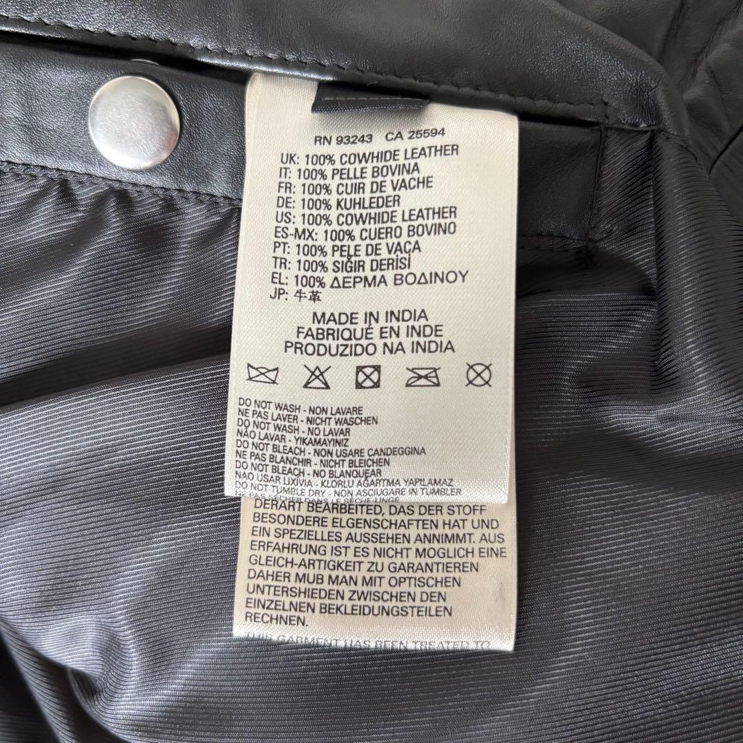 【タグあり✨】ディーゼル　レザージャケット　ライダース　シングル　ブラック　牛革