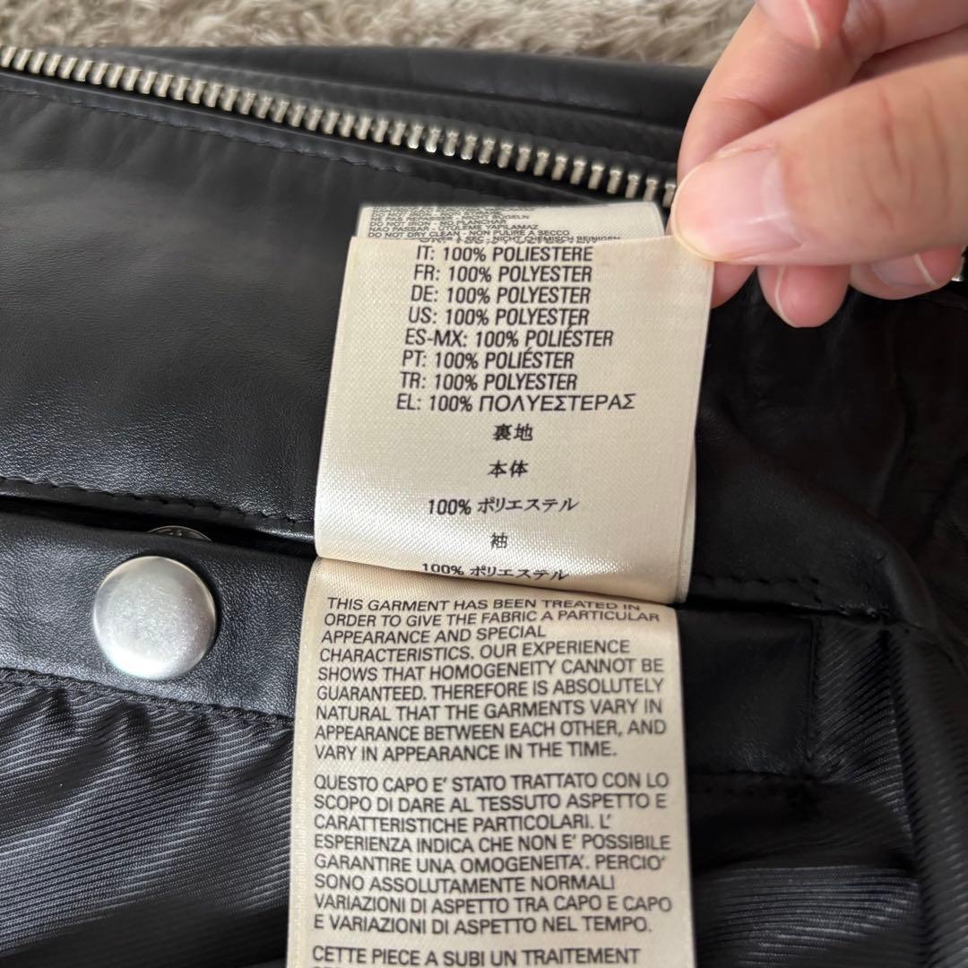 【タグあり✨】ディーゼル　レザージャケット　ライダース　シングル　ブラック　牛革