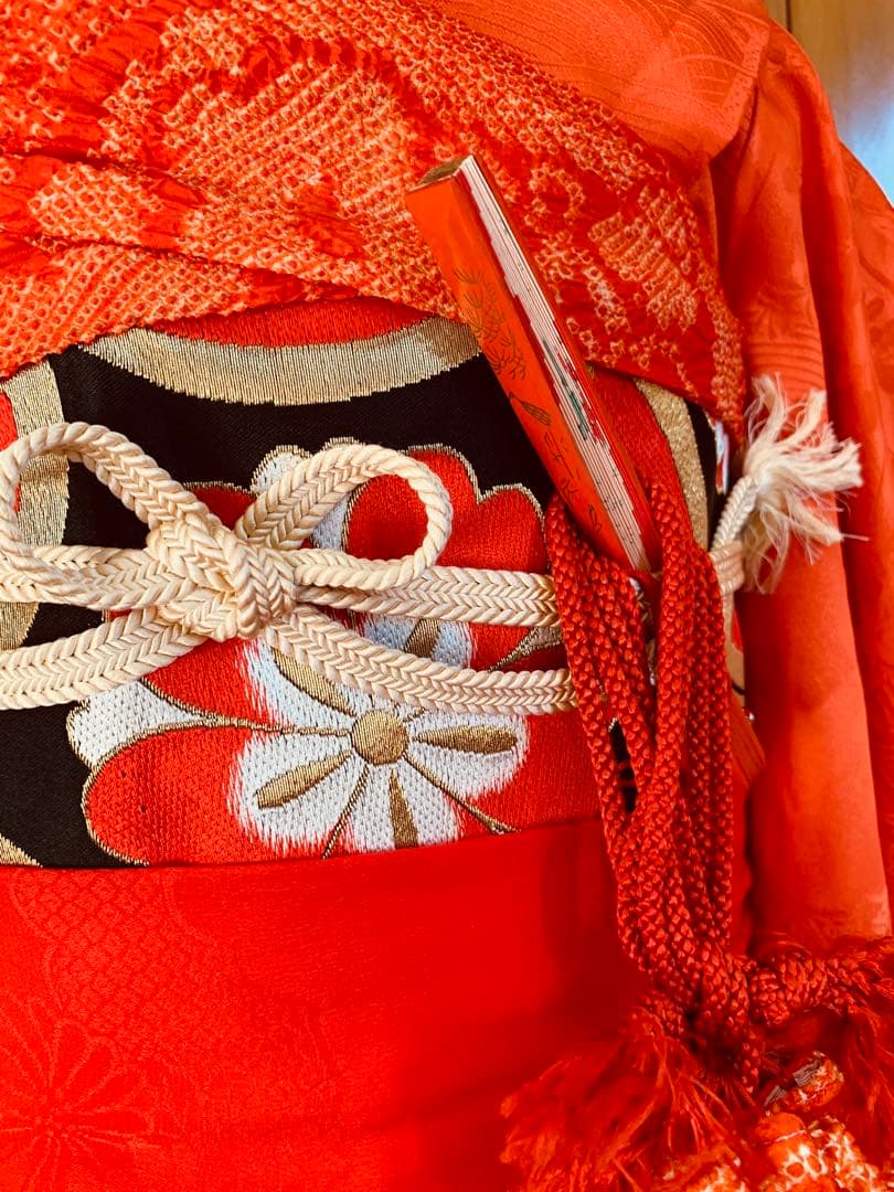 七五三　7歳の女の子のお振袖コーディネート　ハーフ成人式や卒業式にも　色無地