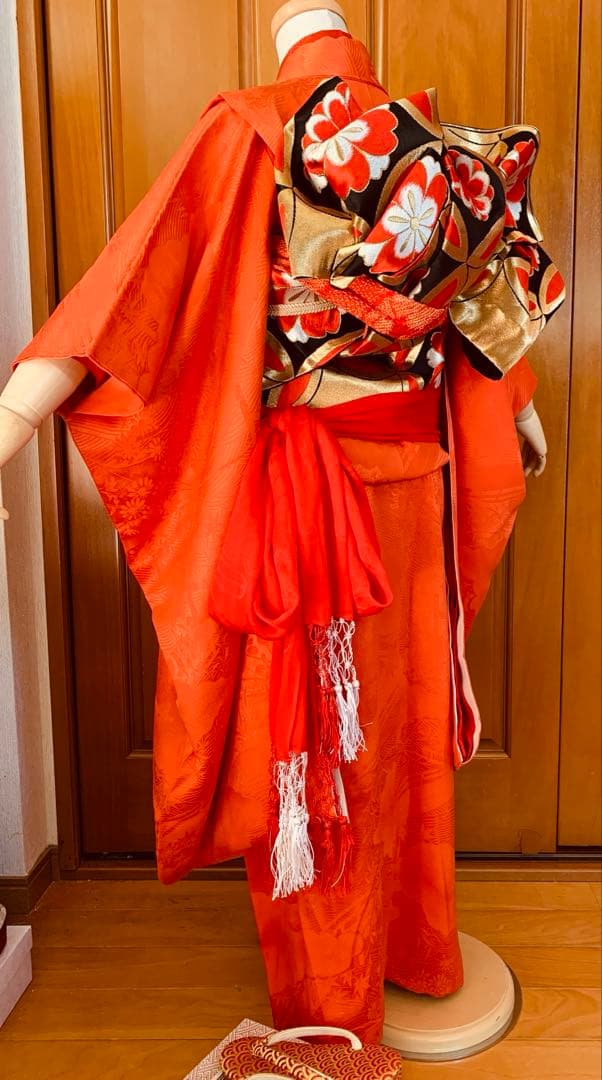 七五三　7歳の女の子のお振袖コーディネート　ハーフ成人式や卒業式にも　色無地