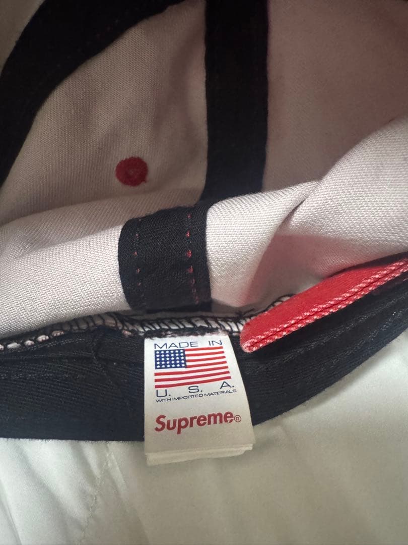 SUPREME 赤 キャップ Sロゴ